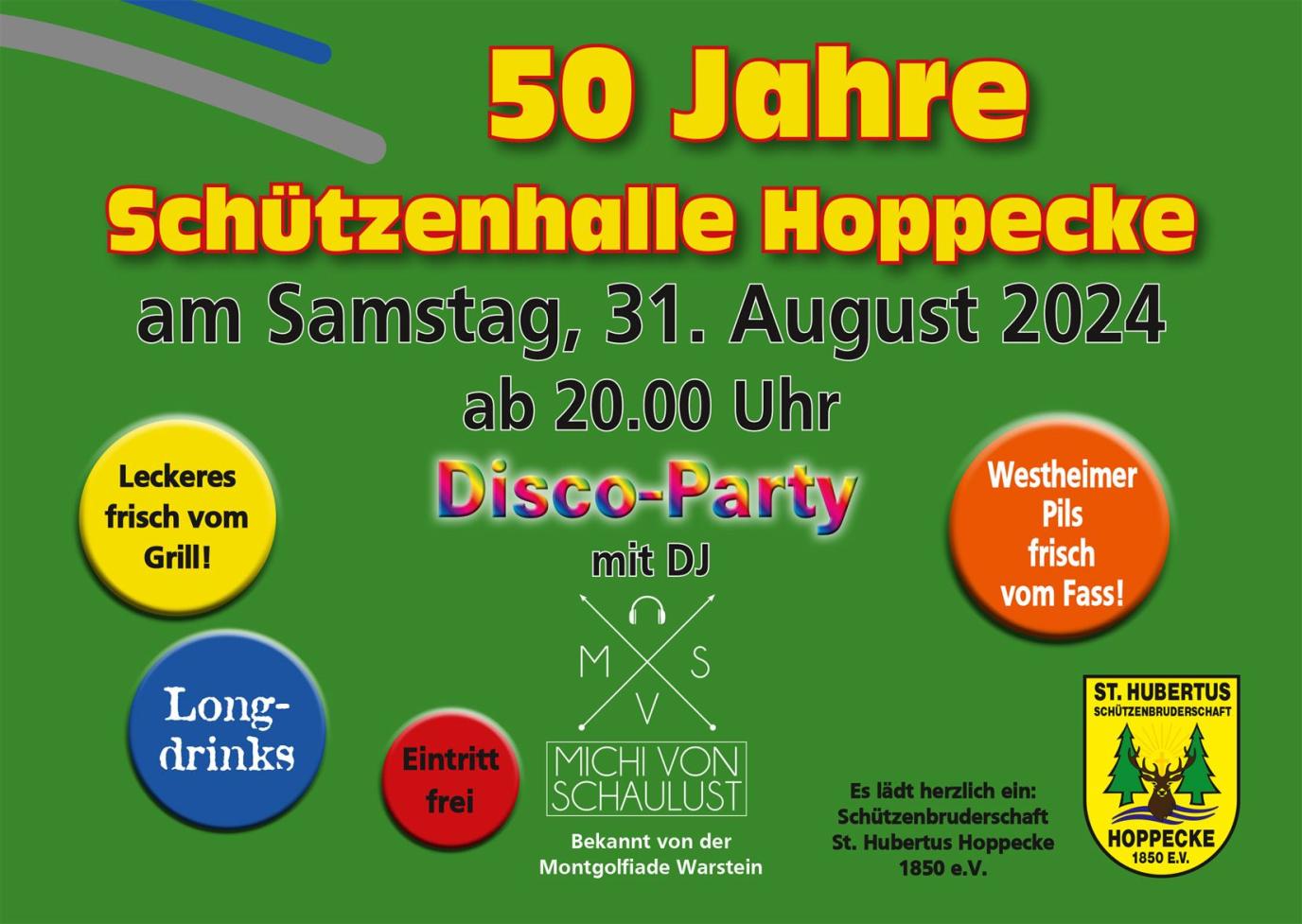 Plakat Jubiläum Disco-Party