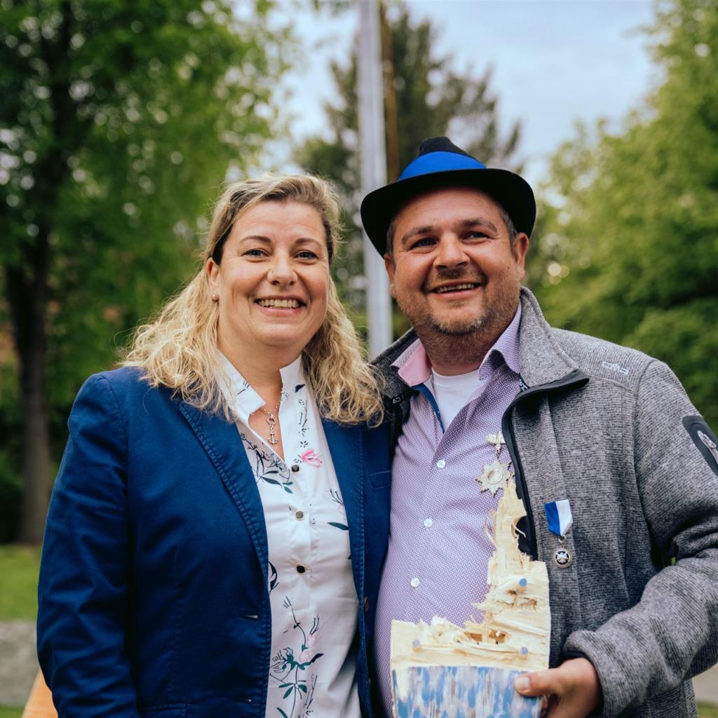 Klaus und Barbara nach dem Schießen